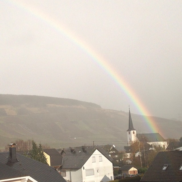 A gorgeous storm and #rainbow in  The Mosel today. #nofilter #germany #expat #nature