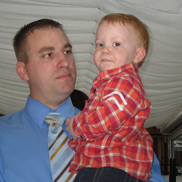My two loves at our friend's wedding yesterday. I'm a lucky girl. #wedding #father #son